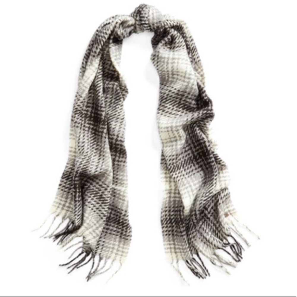 Ralph Lauren Plaid Brushed Mohair Wrap